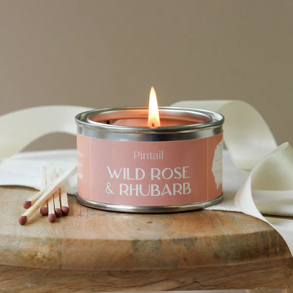 Wild Rose & Rhubarb Paint Pot Candle